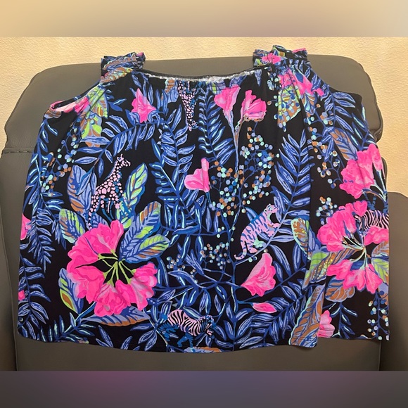 Lilly Pulitzer Womens Onyx Earned Stripes Damalia Knit Pajama Tank Size XXL NWT - Picture 1 of 5